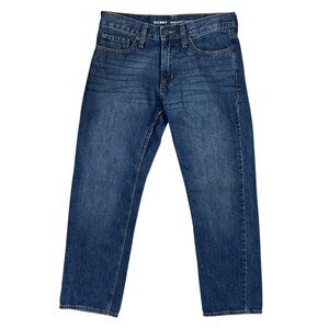 Old Navy Men's Jeans Straight Droit Size 28 Dark Wash NO Stretch Cotton